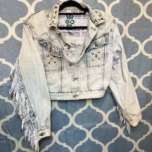Vintage 80’s Fringe Jean Jacket